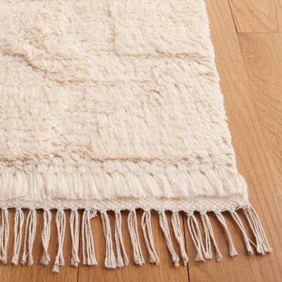 Ivory Hand-Knotted Wool 8' x 10' Area Rug