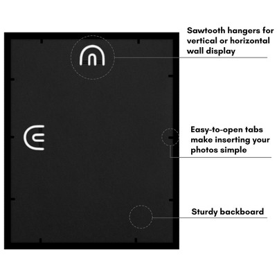 Black 11x14 Classic Wall Picture Frame Set of 12