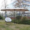 Okak 14.8 Ft Outdoor Patio Umbrella with 12 Sturdy Ribs Double Sided Beach Umbrella with Push Button and Crank for Pool Deck Garden - 2 of 4