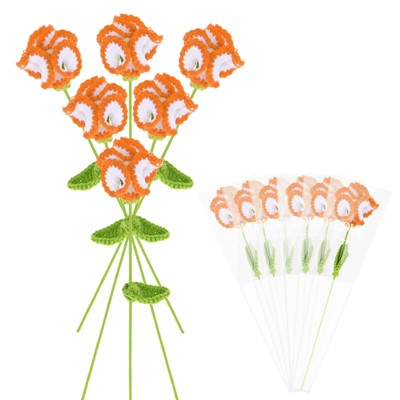 Unique Bargains Handmade Crochet Durable Colorful Artificial Flowers