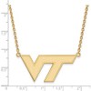 Black Bow Jewelry 10k Yellow Gold Virginia Tech Hokies NCAA Necklace 18 Inch - 2 of 4