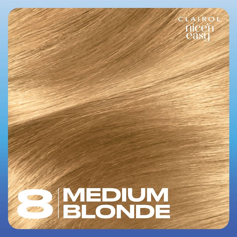 Clairol Nice'n Easy Permanent Hair Color Cream Kit - Blonde, 3 of 10