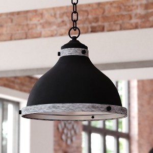 VAXCEL Sheffield 1 Light Farmhouse Dome Pendant Light - 1 of 4