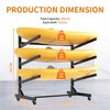 SKRAN 41"H Freestanding Kayak Storage Rack – Holds 3 Kayaks, Heavy-Duty Adjustable Stand with Lockable Wheels for Kayak, Canoe, SUP & Surfboard - 3 of 4
