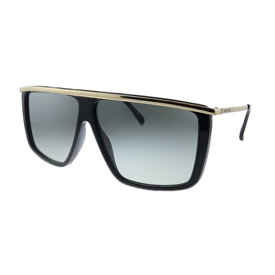 Givenchy GV 7146/G/S 2M2 Womens Rectangle Sunglasses Black Gold 62mm