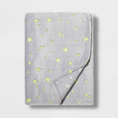 Glow in the Dark Stars Throw Gray - Pillowfort™