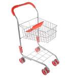 Toy Time Kids' Pretend Play Shopping Cart - Light Gray/Red