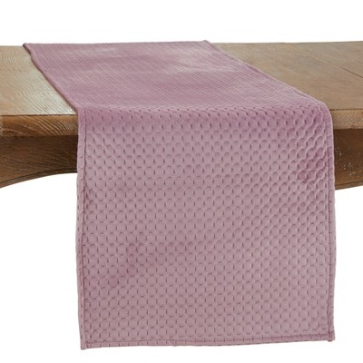 Saro Lifestyle Pinsonic Velvet Design Dining Table Runner