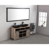 Ridstar 88 in. W x 38 in. H Black Rectangular Bathroom Mirror with Led Lights - 4 of 4