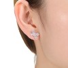 Guili Sterling Silver Butterfly Stud & Dangle Earrings with Colored Baguette CZ in Gold, Rose Gold & Classic Finishes – Elegant for Any Occasion - 2 of 3
