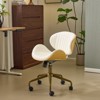 Karl Home | PU Curved Office Chair With Antique Bronze Base - 3 of 4