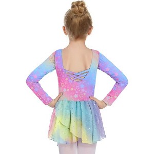 Arshiner Kids Girls Classic Long Sleeve Leotard Dance Ballet Dress - 1 of 4