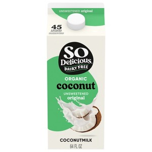 So Delicious Organic Unsweetened Dairy-Free Coconutmilk - 0.5gal - 1 of 3