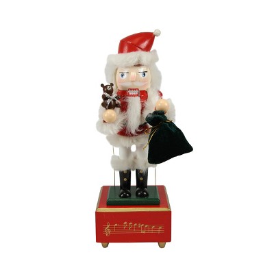 Northlight 12" Red Musical and Animated Santa Claus Christmas Nutcracker