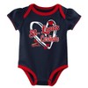 MLB St. Louis Cardinals Infant Girls' 3pk White Bodysuit - 3 of 4