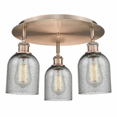 Caledonia - 3 Light Flush Mount In Industrial Style-9.5 Inches Tall and 16.75 Inches Wide