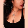 Gothic Moon Choker Necklace - Crescent Sun Star Pendant, Vintage Goth Jewelry Gift - 2 of 4