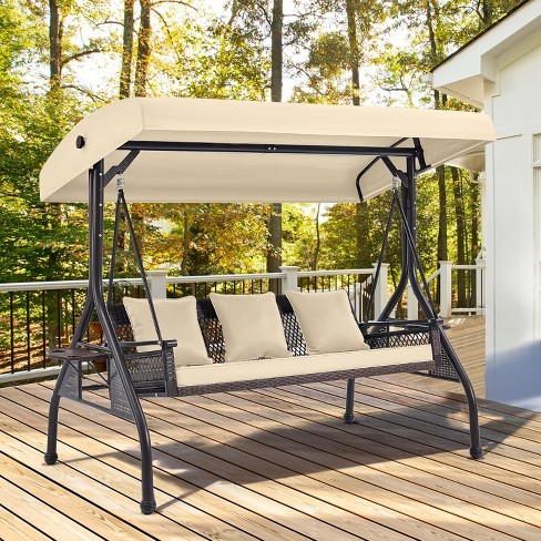 EROMMY Outdoor Porch Swing with Adjustable Hardtop - image 1 of 4