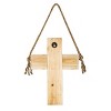 White-washed Cross Hanging Accent Wood & Rope - Foreside Home & Garden - 3 of 4