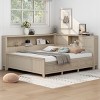 1 Storage Daybed Frame, Solid Wood Bed with Shelves and 3 Drawers, No Box Spring Needed - Baofuwish - 3 of 4