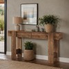 Hommoo 63" Solid Wood Console Table with 2 Drawers, Long Entryway Sofa Table - 3 of 4