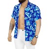 LA LEELA Men's Hawaiian Shirts Short Sleeve Button Down Shirt Floral Shirt Men Casual Vacation Summer Party Caribbean Shirts Funny - 2 of 4