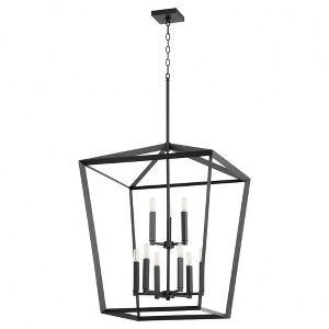 Quorum Lighting Manor 9-Light 2-Tier Pendant, Noir, 25W, 34.25H - 1 of 1