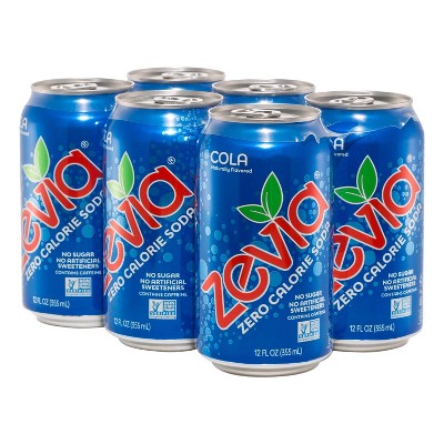 Zevia Cola Zero Calorie Soda - 6pk/12 fl oz Cans