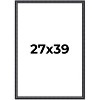 PosterPalooza | Linear Black Picture Frame - UV Acrylic, Foam Board Backing, Hanging Hardware - 2 of 4