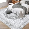 COZONY Washable Vintage Floral Rug, Non-Slip Low Pile Area Carpet for Multiple Home Spaces - 2 of 4