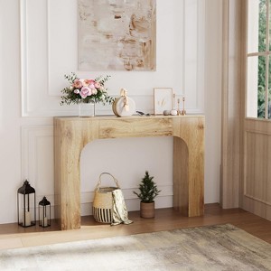 Console Table, Wooden Rectangular Sofa Table Behind The Couch, Industrial Entry Table Foyer Hallway Table, Farmhouse Entryway Tables - 1 of 4