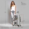 InUSA Large Checked 28" World Print Lightweight Hardside Spinner Suitcase - Gray - 2 of 4