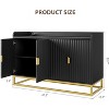 Buffet Cabinet with Storage, Accent Sideboard with Doors, Fluted Credenza Modern Buffet Table, Console Cabinets for Living Room Kitchen Dining Room - 2 of 4
