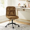 Andy Mid-century Modern Upholstered Armless Swivel Task Chair with Tufted Back |Artful Living Design - 3 of 4