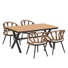 Sapphtopaz Outdoor Patio Furniture Set Rattan Weave Rope Chairs and Dining Table with Wood Table Top Outdoor Chairs for Patio, Terrace - 2 of 4
