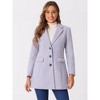 INSPIRE CHIC Women's Notched Lapel Single Breasted Outwear Fall coat - 2 of 4