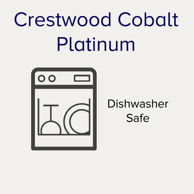 Noritake Crestwood Cobalt Platinum Oval Vegetable Serving Bowl, 3 of 4