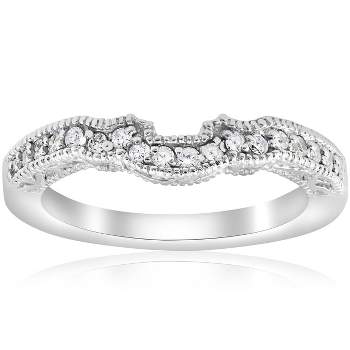 Pompeii3 1/5ct 14k White Gold Vintage Wedding Engagement Ring Enhancer