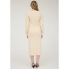 August Sky Women's Embellished Bow Front Keyhole Sweater Midi Dress - 2 of 4