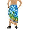 HAPPY BAY Men's Beachwear Wraps Swim Bath Trunk Swimsuit Regular Surfing Swimwear Summer Sarong Long Pareo Wrap One Size Blue, flamingo - 3 of 4