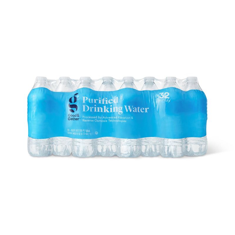 Purified Water - 32pk/16.9 fl oz Bottles - Good &#38; Gather&#8482;, 1 of 4