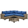 XIZZI All-Weather Rattan Furniture, Sectional Sets w/ Optional Solar Light-Up Coffee Table & Ottoman, Choose 6-9pc Configs in 8 Fade Resistant Colors - 2 of 4