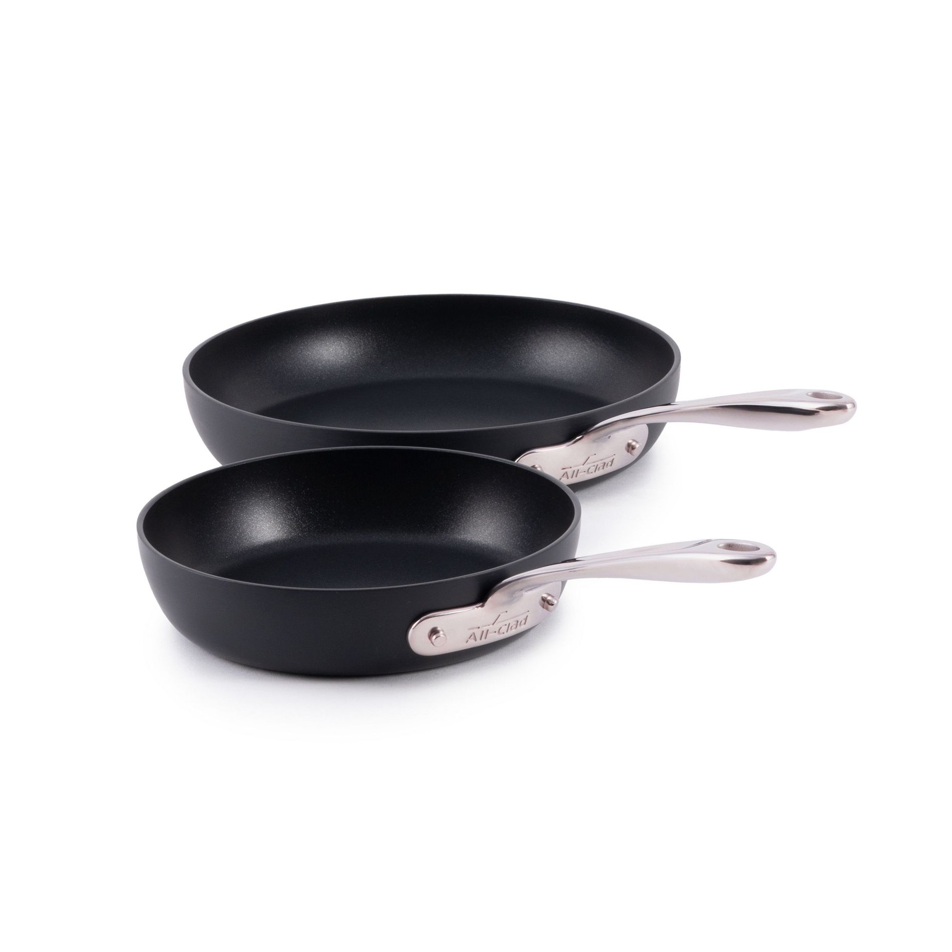All-Clad 8" & 10" Nonstick Frypan Set, HA1 Expert Cookware, Black