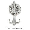 Unique Bargains Curtain Holdbacks Windmill Design Hooks Zinc Alloy 5.51"x2.56" 1Pair - 3 of 4