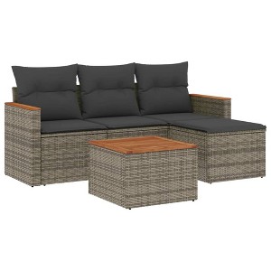 vidaXL Garden Sofa Set Grey - 1 of 4
