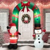 SEVOBAL Inflatable Holiday Decorations 8ft Christmas Inflatable Arch with Santa Snowman - Christmas Inflatable Outdoor Decor, Multi, 80.4"*32.4"*84" - 3 of 4