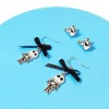 Disney Jack Skellington Earrings from Nightmare Before Christmas  - 2 pair Hypoallergenic Earrings with Charms, Ages 4+ - 4 of 4