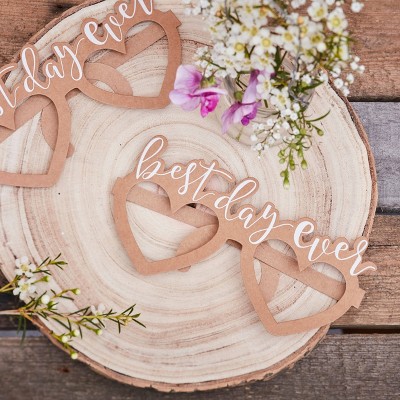 Rustic Country Fun Glasses Wedding