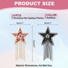 Unique Bargains Star Shape Rhinestone Glitter Iron On Sew Beaded Applique Patches 4 Pcs - 2 of 4