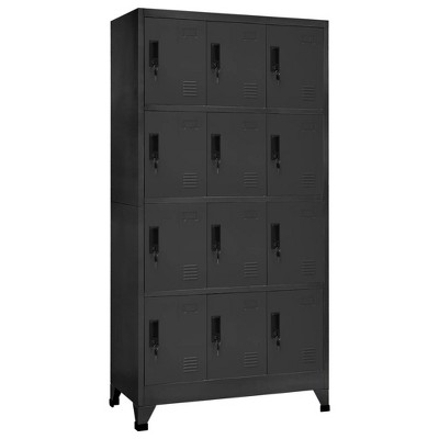 vidaXL Locker Cabinet Anthracite Steel Large Locker Cabinet : Target